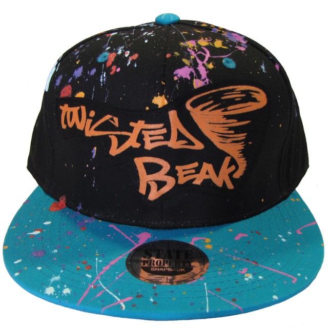 Snapback Black / Turquoise Peak Twisted Beak Snapback Black / Turquoise Peak Twisted Beak